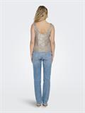 ONLANA S/L V-NECK SEQUINS TOP JRS pumice stone
