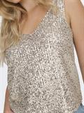 ONLANA S/L V-NECK SEQUINS TOP JRS pumice stone