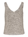 ONLANA S/L V-NECK SEQUINS TOP JRS pumice stone