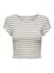 ONLANITS S/S CROPPED TOP JRS antique white-black