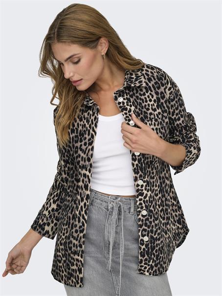 ONLANLIE LS AOP SHACKET PNT black