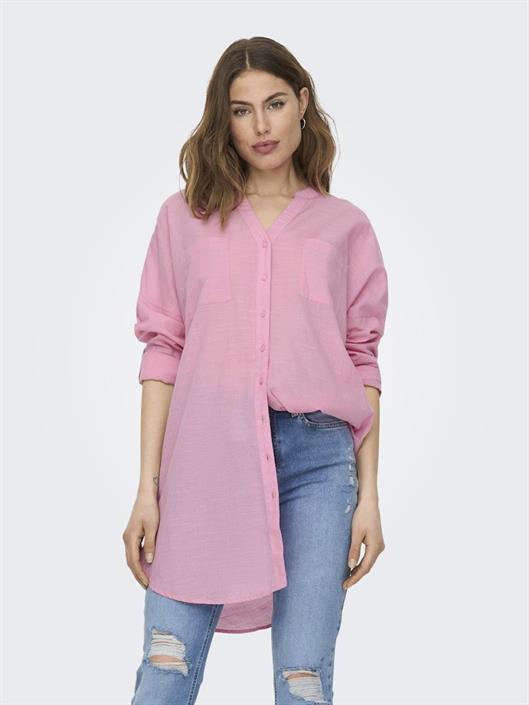 onlapeldoorn-solid-v-neck-l-s-shirt-noos-begonia-pink
