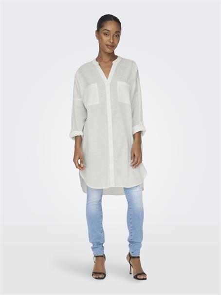 ONLAPELDOORN SOLID V-NECK L/S SHIRT NOOS cloud dancer