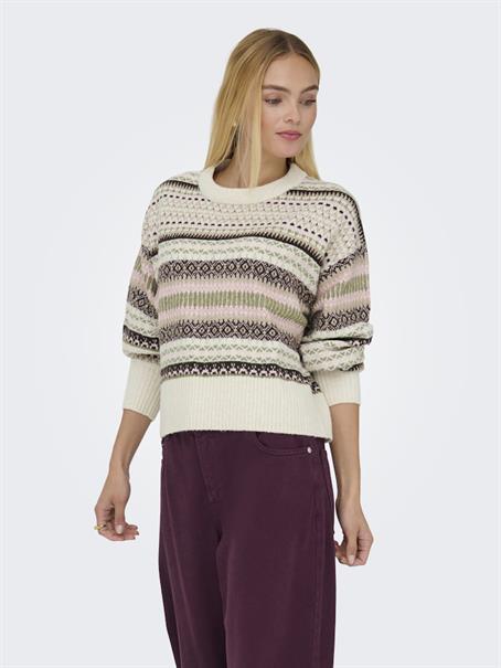 ONLARIANNE L/S PULLOVER KNT NOOS pumice stone1