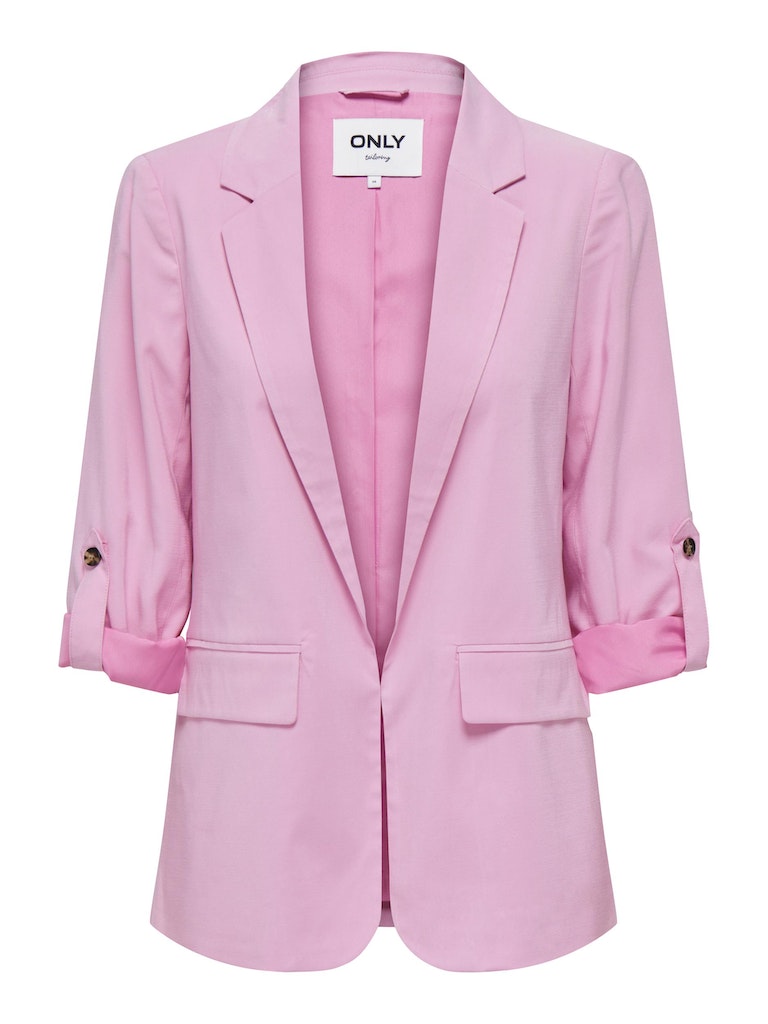 Blazer Femme ONLY Onllettie Life - Coupe Ample, Manches 3/4, Motif à Carreaux - En Polyester