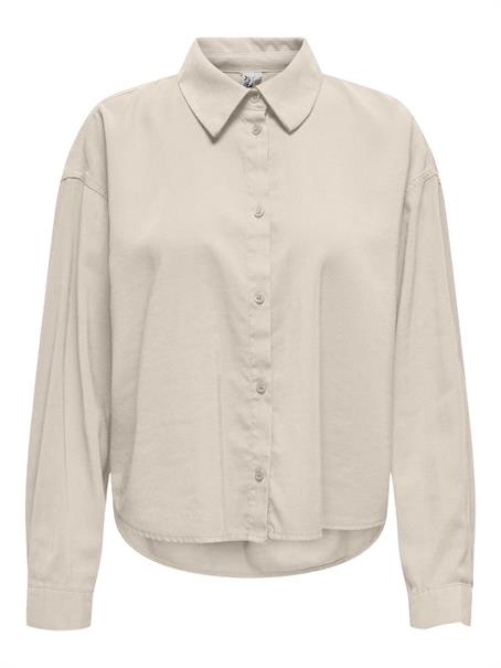 ONLARIS LIFE LS PLEAT SHIRT WVN pumice stone