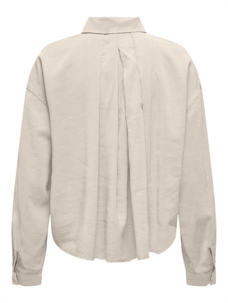 ONLARIS LIFE LS PLEAT SHIRT WVN pumice stone