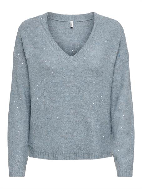 ONLARIZONA LS SEQUINS V-NECK PUL KNT arona