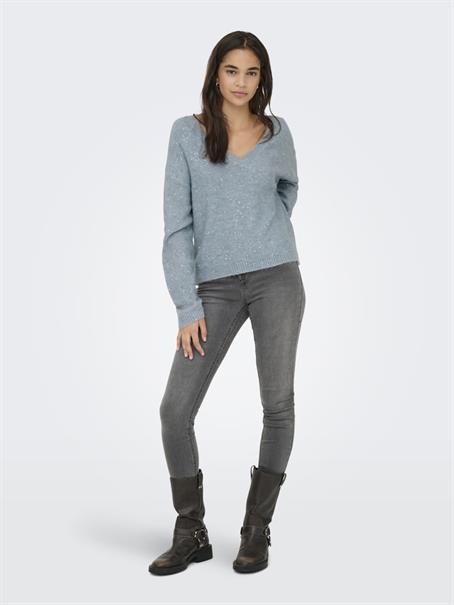 ONLARIZONA LS SEQUINS V-NECK PUL KNT arona