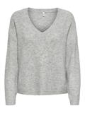 ONLARIZONA LS SEQUINS V-NECK PUL KNT light grey melange