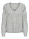 ONLARIZONA LS SEQUINS V-NECK PUL KNT light grey melange
