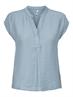 ONLASENTA S/S PLACKET MIX TOP JRS dusty blue