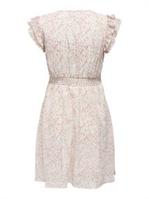 ONLASTA LIFE S/S PEEKABOO DRESS WVN powder puff