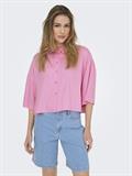 ONLASTRID LIFE 2/4 CROP SHIRT WVN NOOS begonia pink