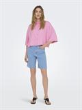 ONLASTRID LIFE 2/4 CROP SHIRT WVN NOOS begonia pink