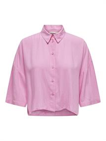 ONLASTRID LIFE 2/4 CROP SHIRT WVN NOOS begonia pink