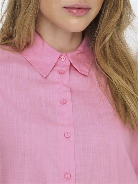 ONLASTRID LIFE 2/4 CROP SHIRT WVN NOOS begonia pink