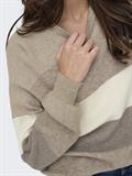ONLATIA L/S STRIPE PULLOV KNT NOOS feather gray
