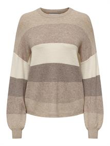 ONLATIA L/S STRIPE PULLOV KNT NOOS feather gray