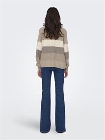 ONLATIA L/S STRIPE PULLOV KNT NOOS feather gray