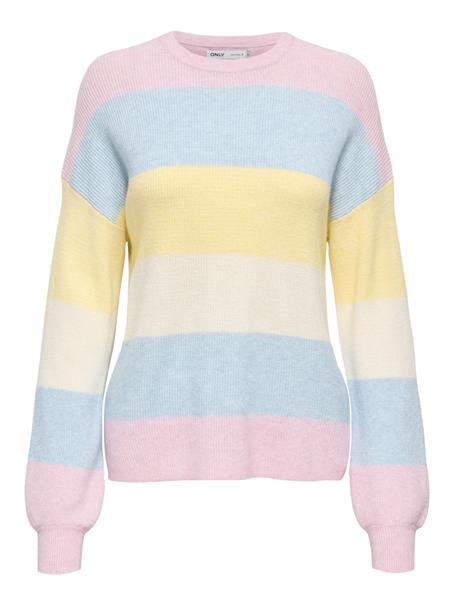 ONLATIA L/S STRIPE PULLOV KNT NOOS light pink