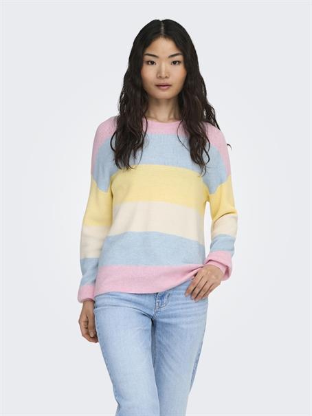ONLATIA L/S STRIPE PULLOV KNT NOOS light pink