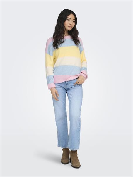 ONLATIA L/S STRIPE PULLOV KNT NOOS light pink