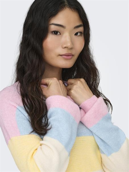 ONLATIA L/S STRIPE PULLOV KNT NOOS light pink