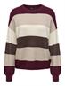 ONLATIA L/S STRIPE PULLOV KNT NOOS zinfandel