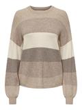 ONLATIA L/S STRIPE PULLOVER KNT NOOS feather gray