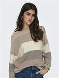 ONLATIA L/S STRIPE PULLOVER KNT NOOS feather gray