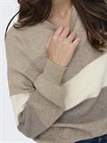 ONLATIA L/S STRIPE PULLOVER KNT NOOS feather gray