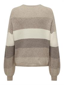 ONLATIA L/S STRIPE PULLOVER KNT NOOS feather gray