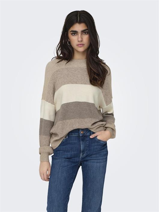 onlatia-l-s-stripe-pullover-knt-noos-feather-gray