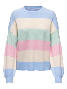 ONLATIA L/S STRIPE PULLOVER KNT NOOS kentucky blue