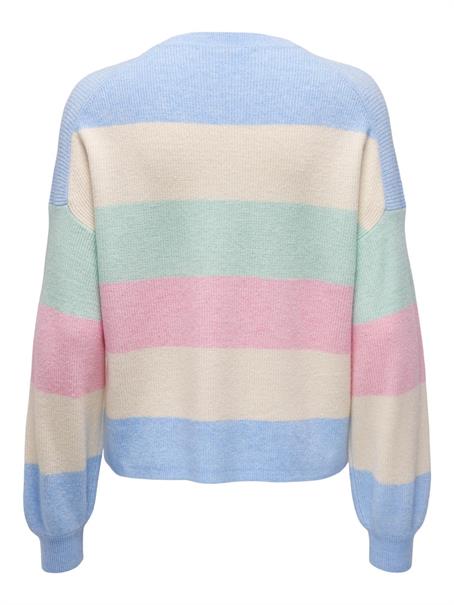 ONLATIA L/S STRIPE PULLOVER KNT NOOS kentucky blue