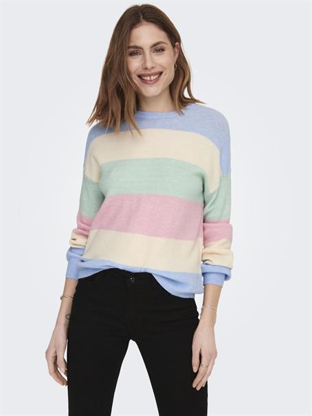ONLATIA L/S STRIPE PULLOVER KNT NOOS kentucky blue