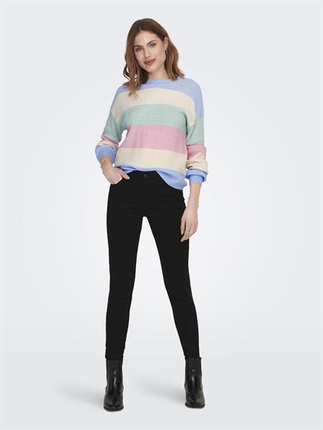 ONLATIA L/S STRIPE PULLOVER KNT NOOS kentucky blue