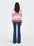 ONLATIA L/S STRIPE PULLOVER KNT NOOS pink lady