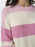 ONLATIA L/S STRIPE PULLOVER KNT NOOS pink lady