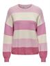 ONLATIA L/S STRIPE PULLOVER KNT NOOS pink lady