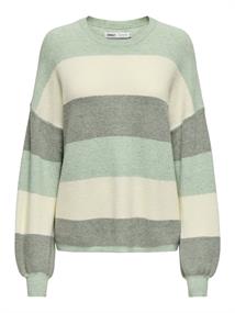 ONLATIA L/S STRIPE PULLOVER KNT NOOS silt green