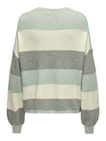 ONLATIA L/S STRIPE PULLOVER KNT NOOS silt green
