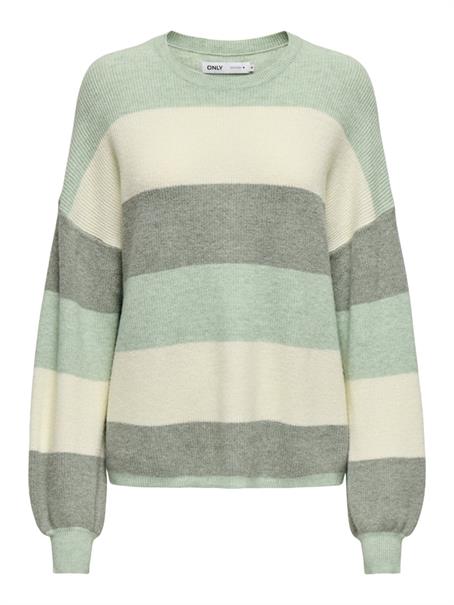 ONLATIA L/S STRIPE PULLOVER KNT NOOS silt green