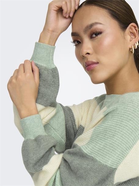ONLATIA L/S STRIPE PULLOVER KNT NOOS silt green