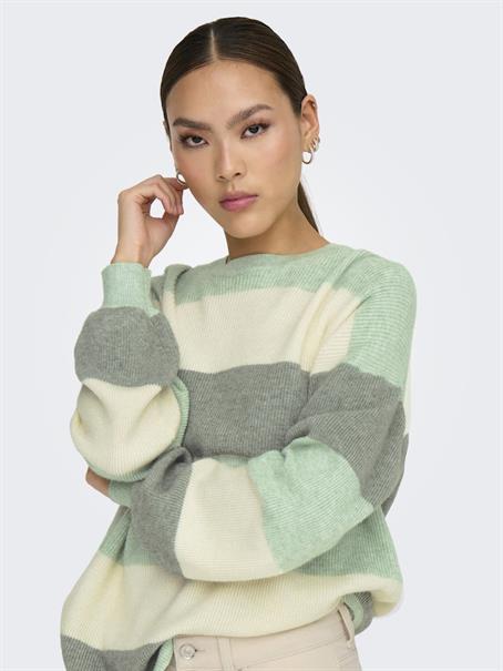 ONLATIA L/S STRIPE PULLOVER KNT NOOS silt green