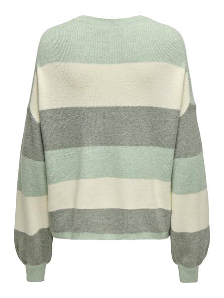 ONLATIA L/S STRIPE PULLOVER KNT NOOS silt green
