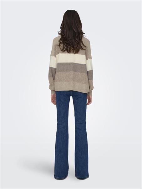 ONLATIA LIFE L/S STRIPE PULLOV KNT NOOS feather gray