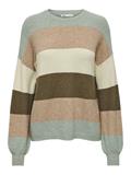 ONLATIA LIFE L/S STRIPE PULLOV KNT NOOS hedge green