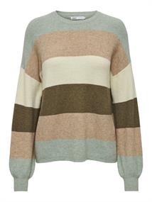 ONLATIA LIFE L/S STRIPE PULLOV KNT NOOS hedge green